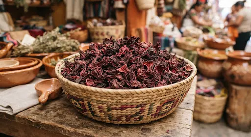 Dried hibiscus flowers